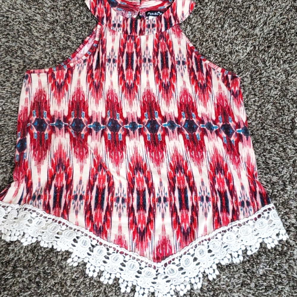 Fig and Blu Bohemian Style Tank